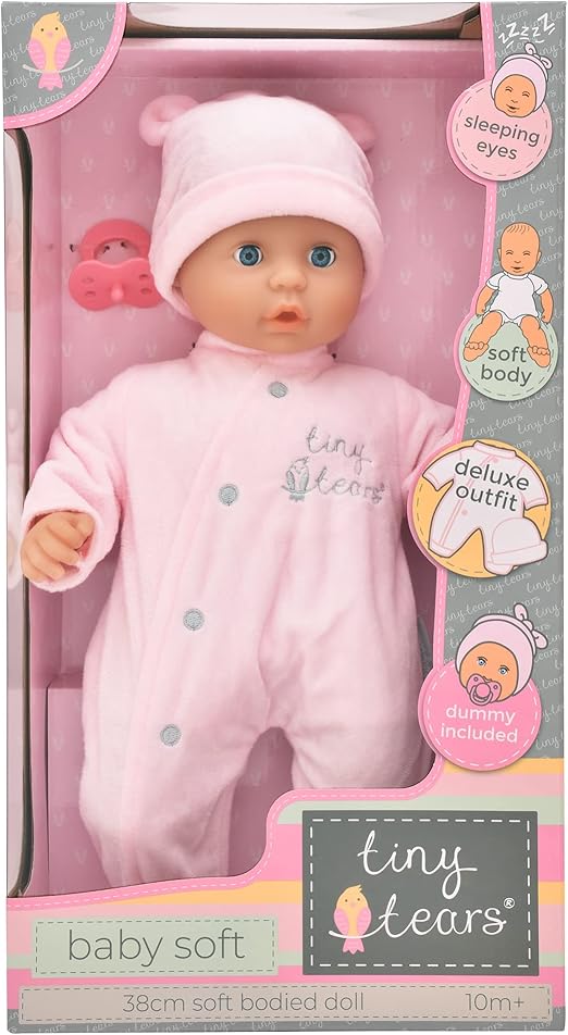 15" BABY SOFT TINY TEARS PINK