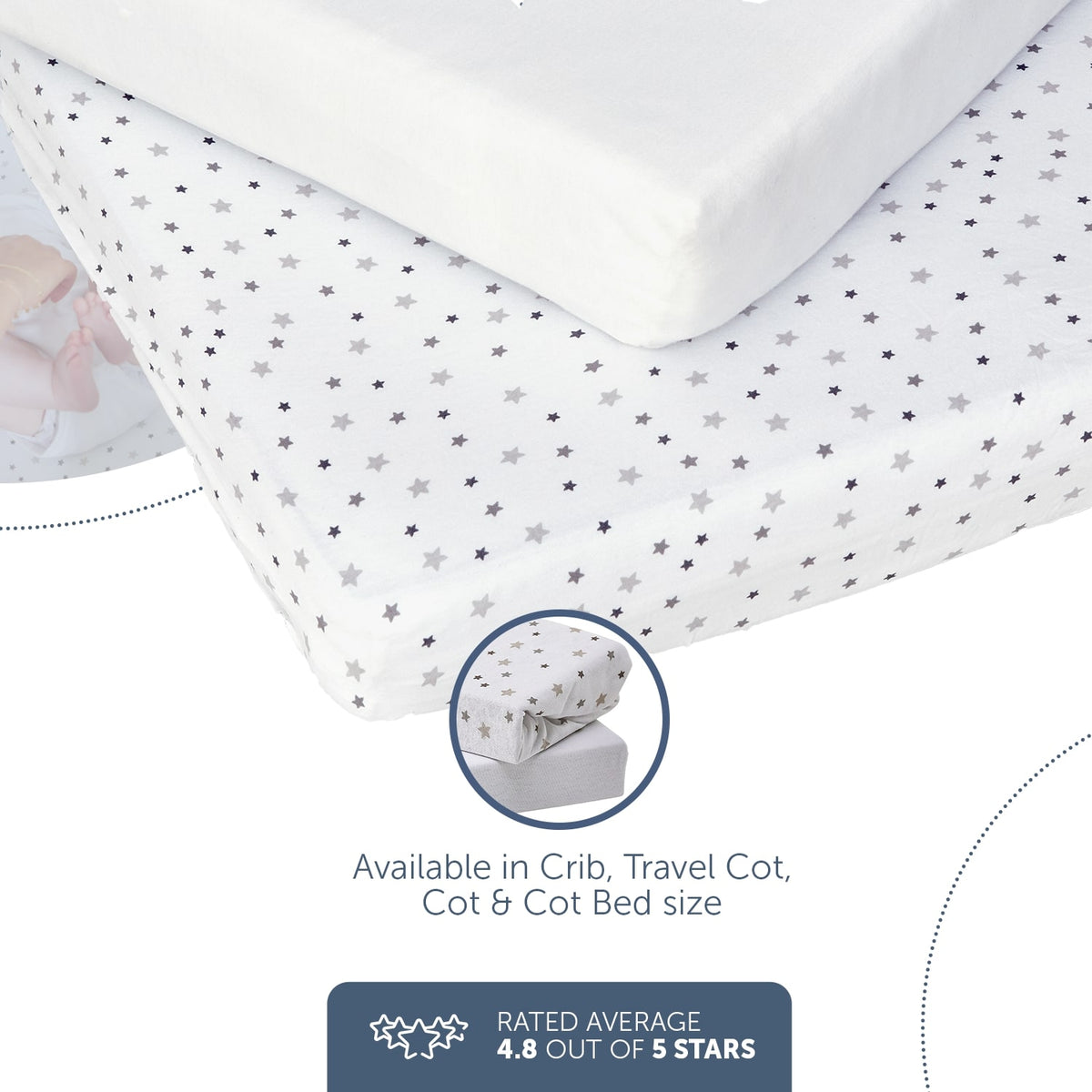 TRAVE FITTED SHEET JERSEY GREY