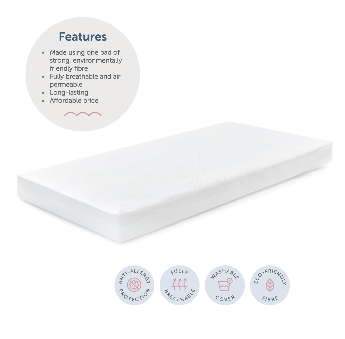 140x70x10 C/BED ECO FIBRE MATT