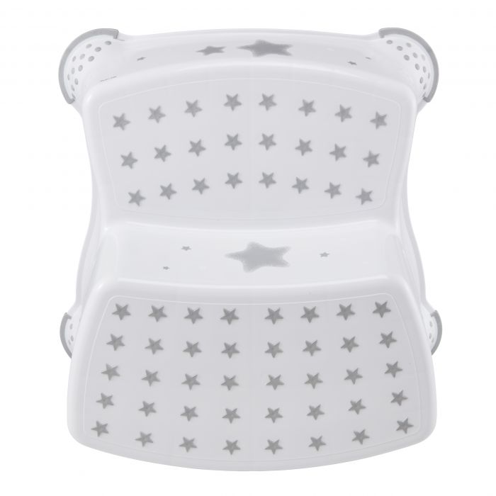 DOUBLE STEP STOOL WHITE STAR