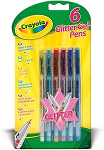 6 GLITTER GEL PENS