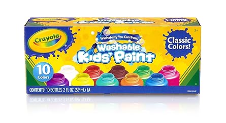 10 COLOUR WASHABLE PAINT