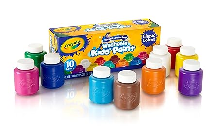 10 COLOUR WASHABLE PAINT