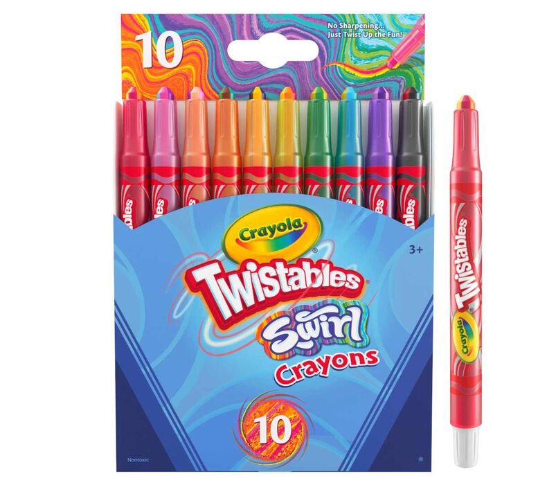 10 SWIRL MINI TWISTABLE CRAYON