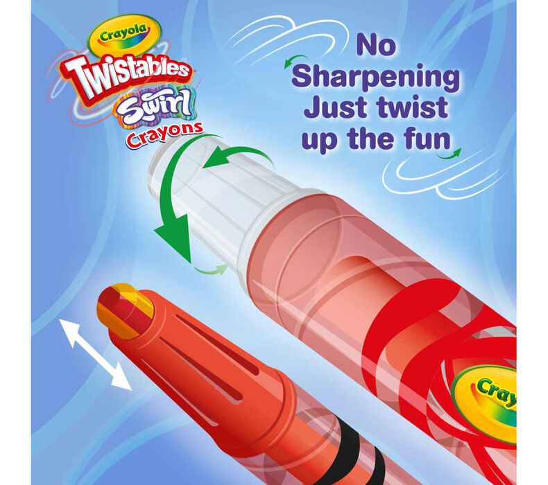 10 SWIRL MINI TWISTABLE CRAYON