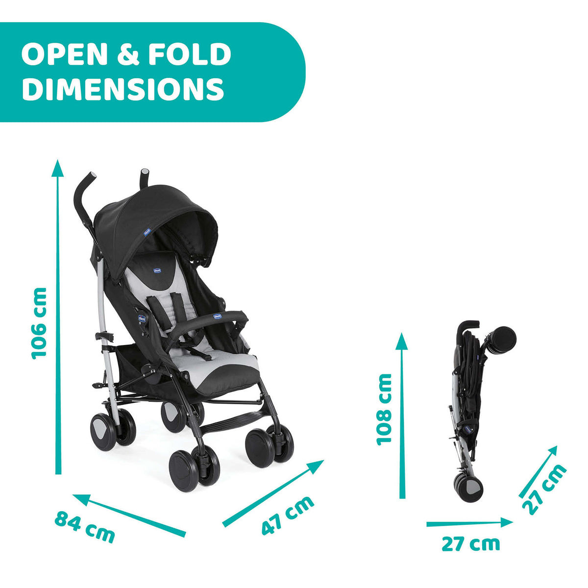 ECHO STROLLER W/BUMPER STONE