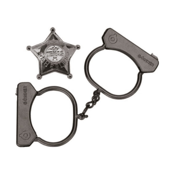SHERIFF HAND CUFFS WITH BADGE