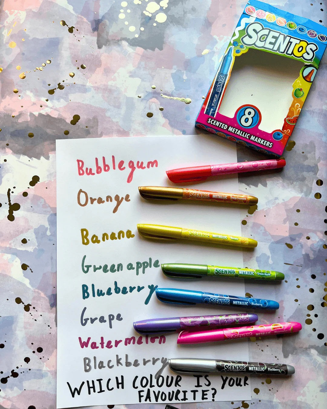 SCENTOS 8 METALLIC MARKERS