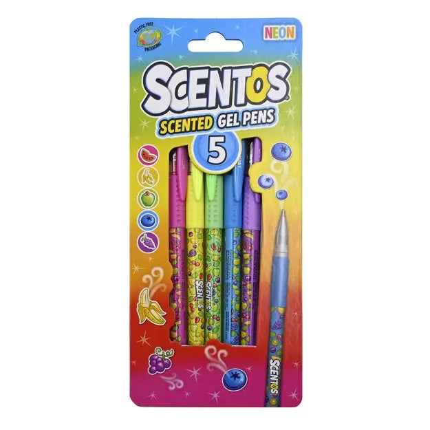 SCENTOS 5 GEL PENS ASST