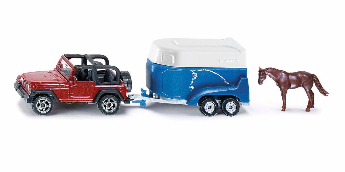 1:87 JEEP W/HORSE TRAILER