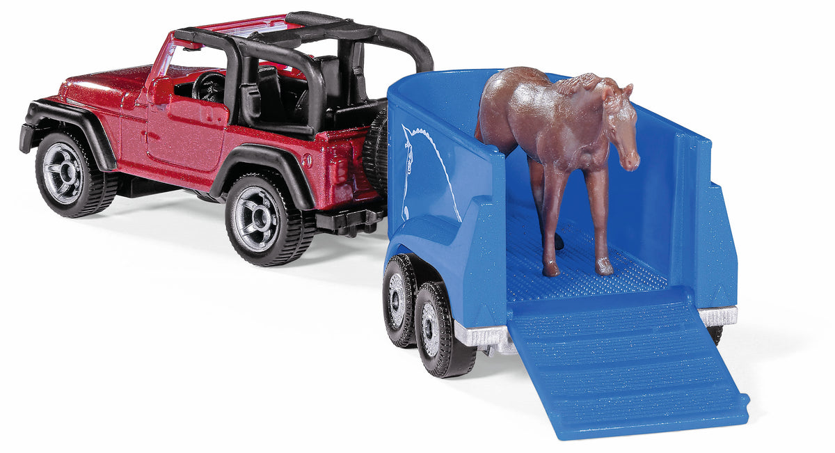 1:87 JEEP W/HORSE TRAILER