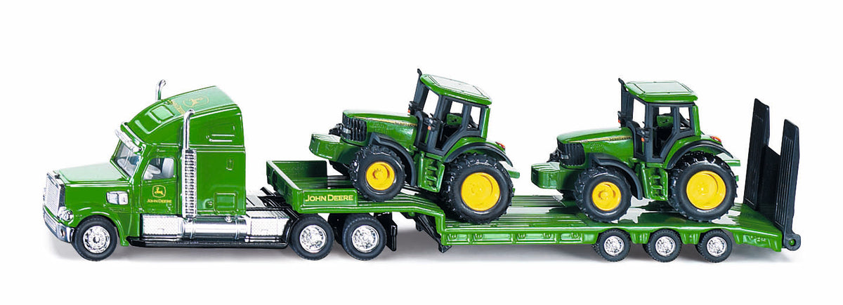 LOW LOADER + 2 JDTRACTORS