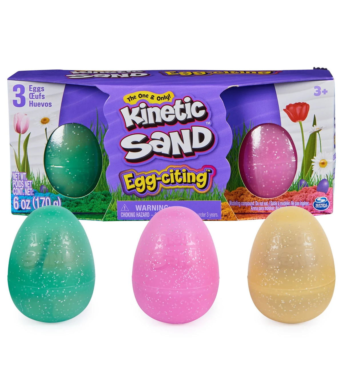 KINETIC SAND EGG-CITING 3PK