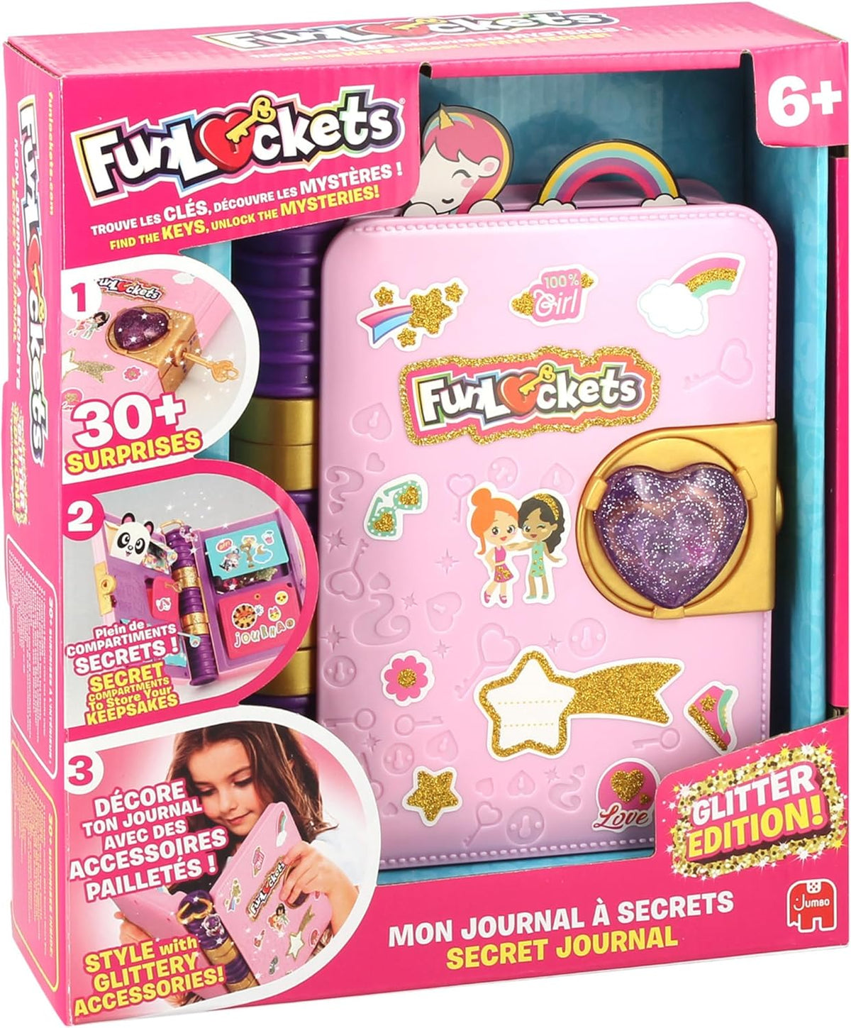 FUNLOCKETS SECRET JOURNAL GLIT