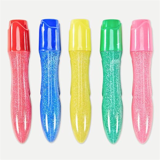 5 GLITTER COLOURS SQUEEZE/BRUS