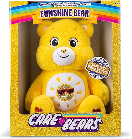 CARE BEAR MED GLITTER FUNSHINE