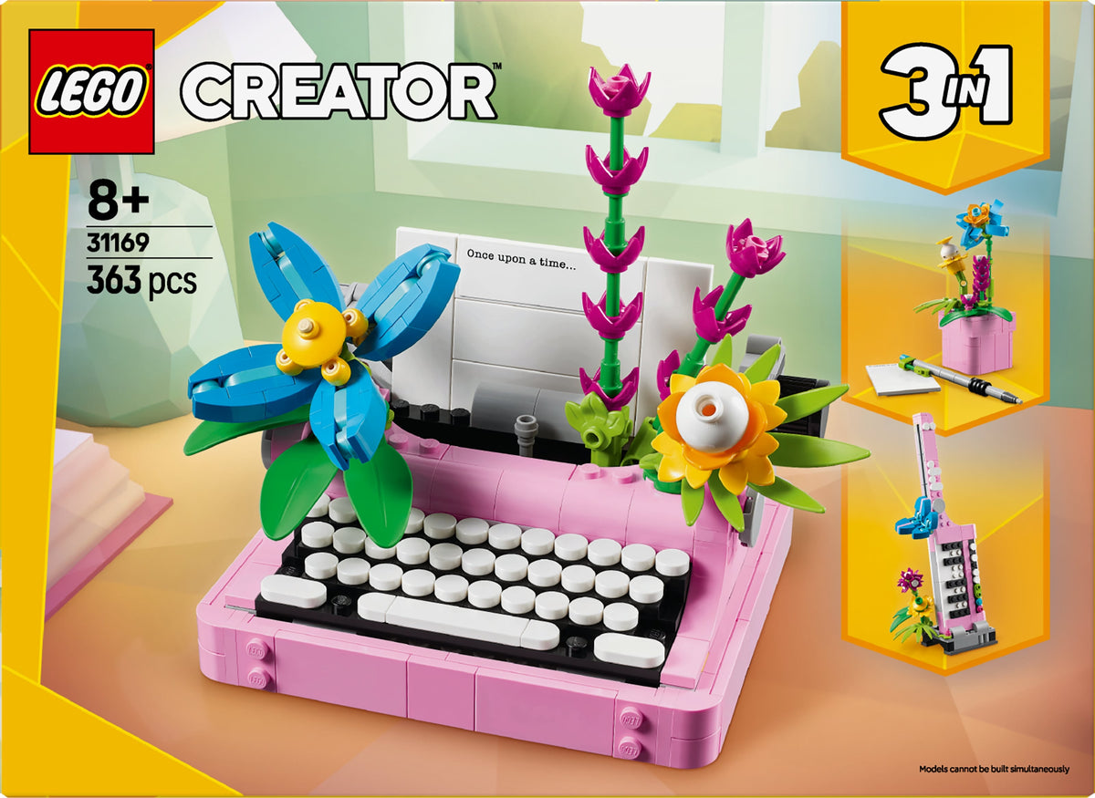 TYPEWRITER W/FLOWERS