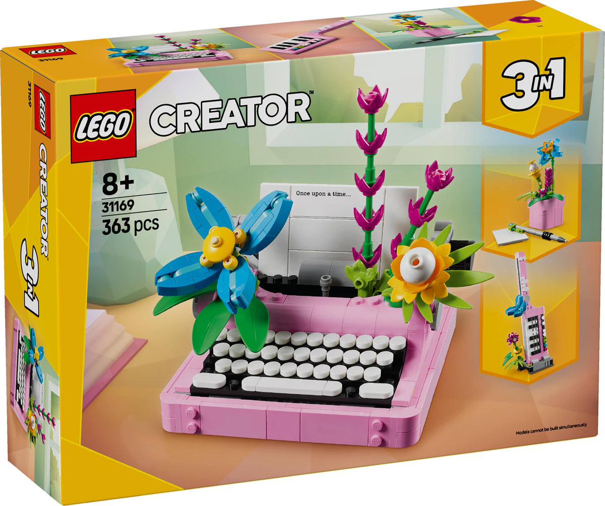 TYPEWRITER W/FLOWERS