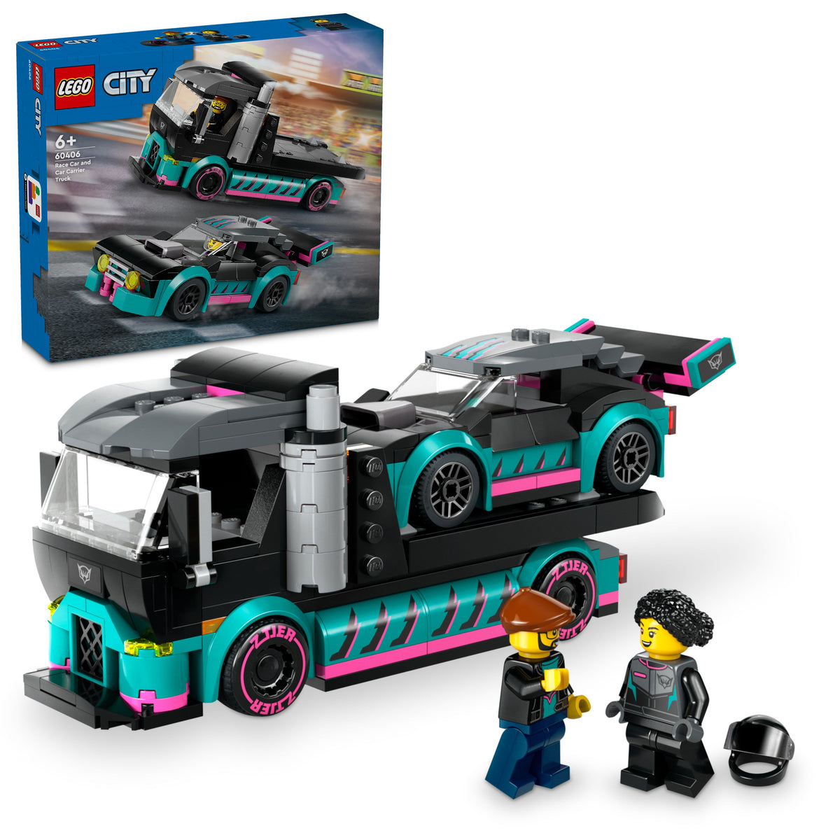 RACE CAR &amp; CAR CARRIER TRUCK