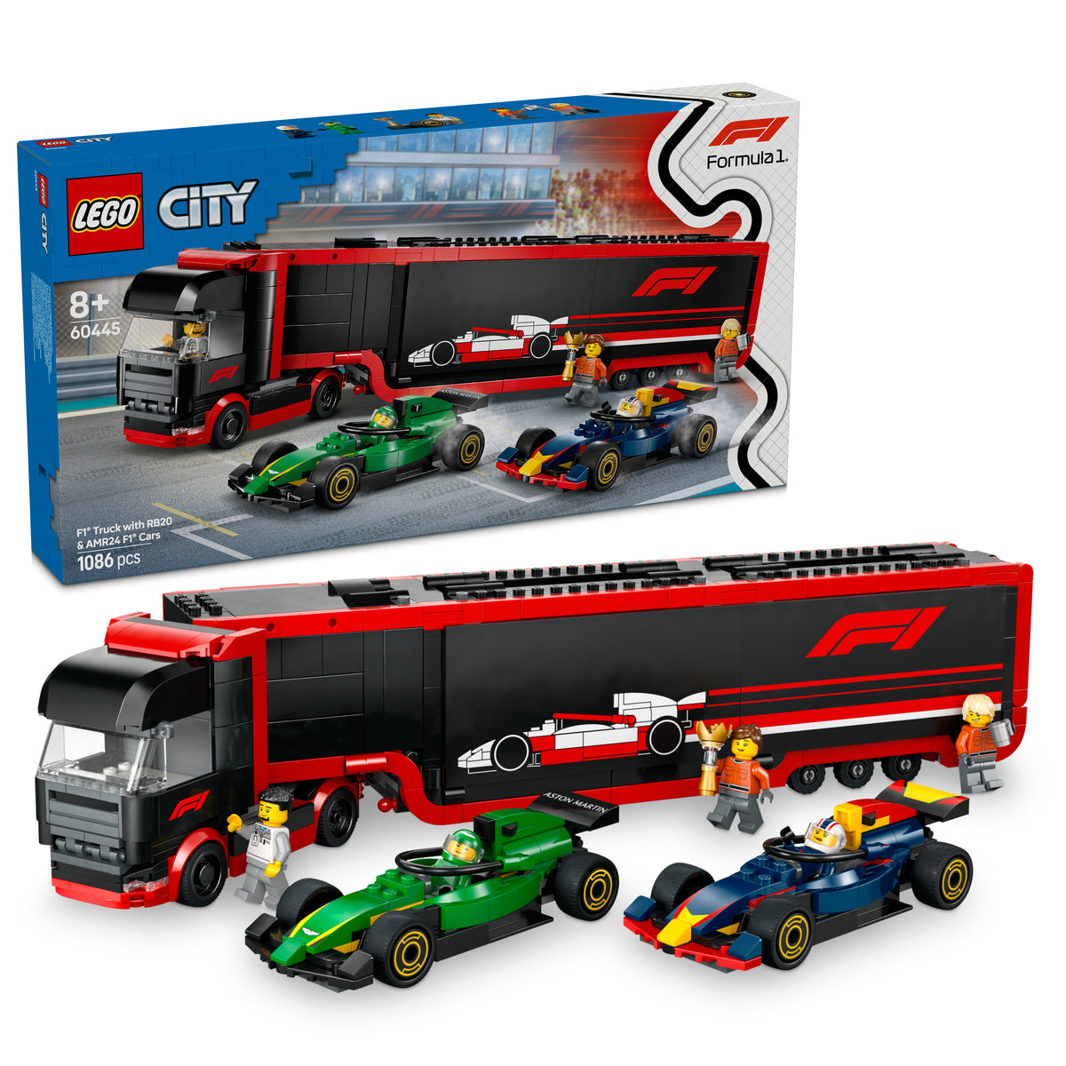 F1 TRUCK W/RB20 &amp; AMR24 CARS
