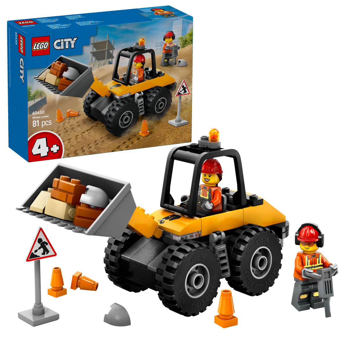 YELLOW CONSTRUCTION WHEEL LOAD