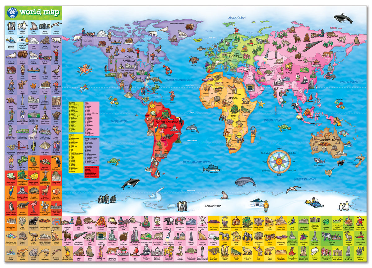 WORLD MAP PUZZLE & POSTER
