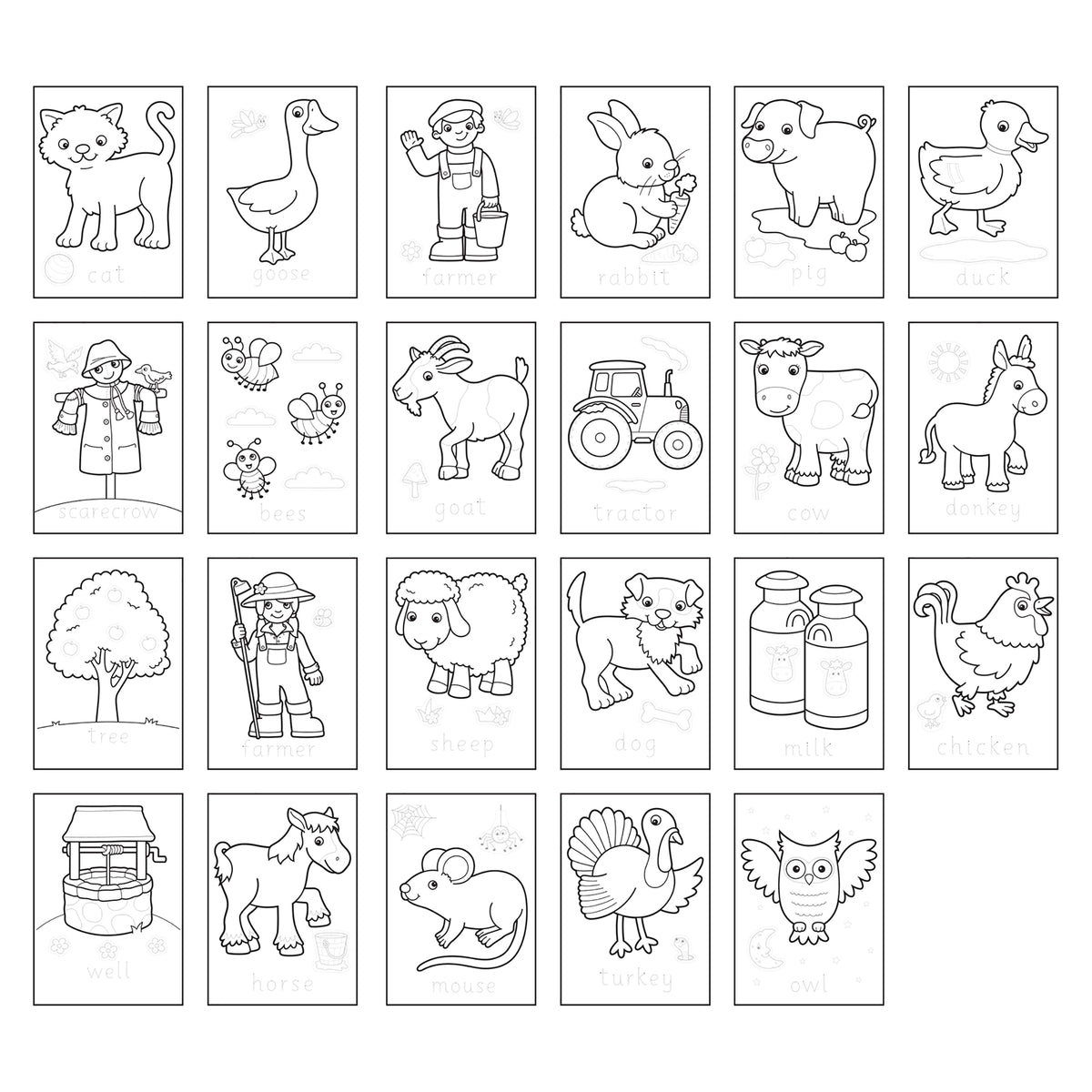 FARMYARD COLOURING BOOK
