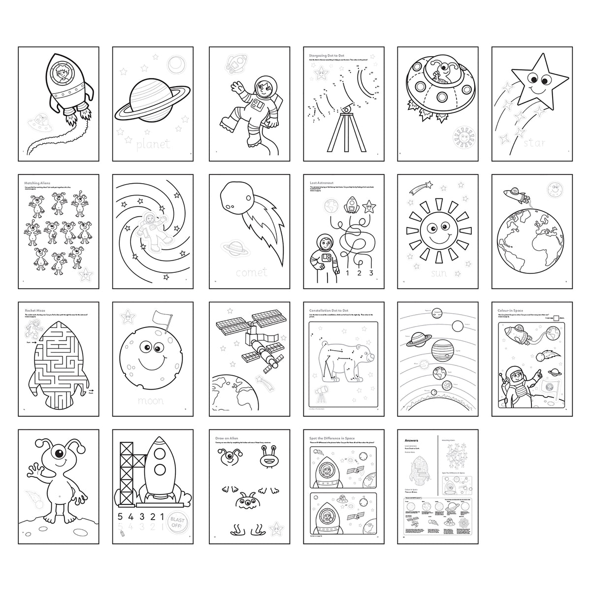OUTER SPACE COLOURING BOOK