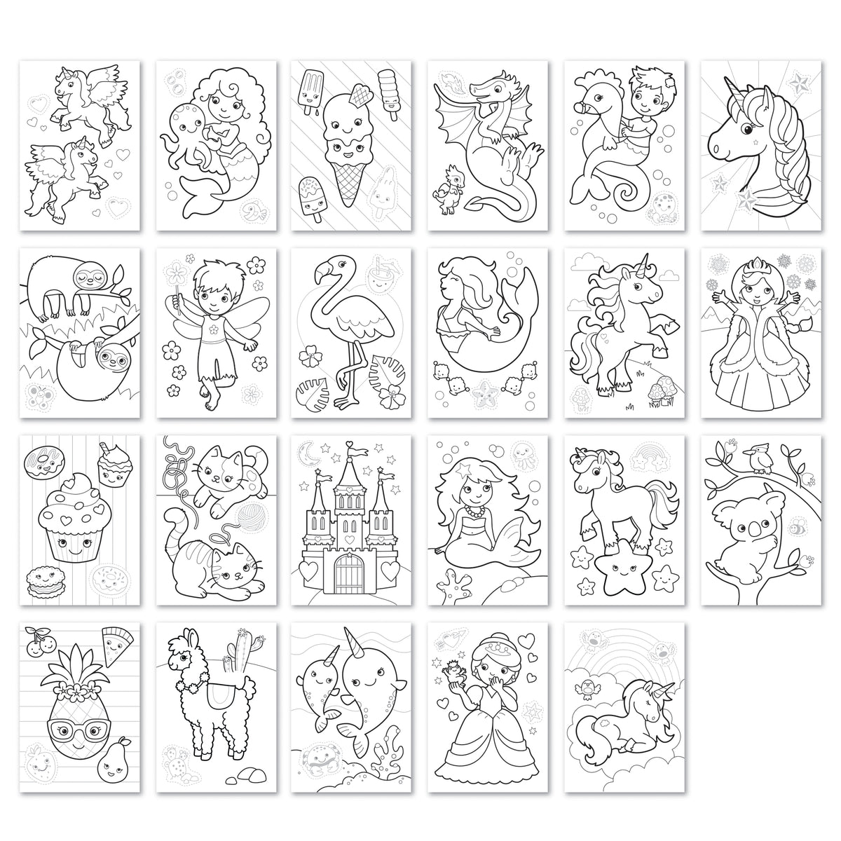 UNICORNS MERMAI COLOURING BOOK