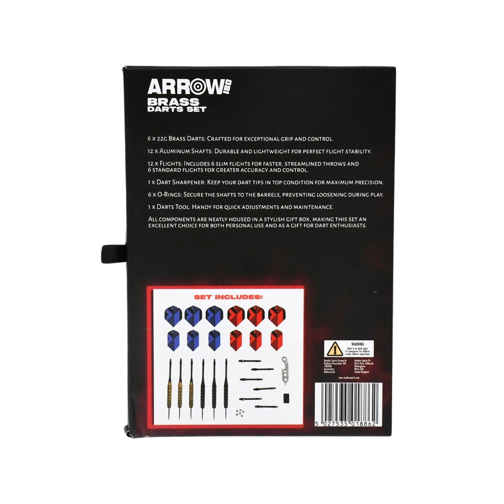 ARROW 180 BRASS DARTS SET