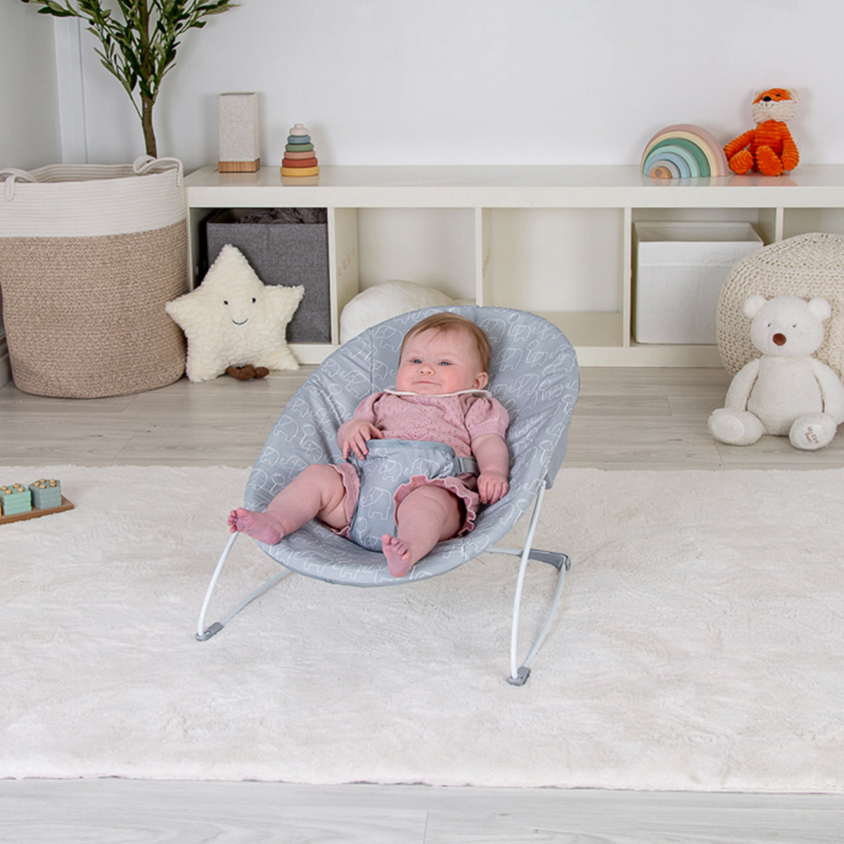 BAMBINO BOUNCER GREY ELEPHANT