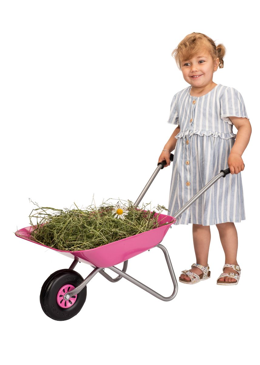 WHEELBARROW METAL PINK