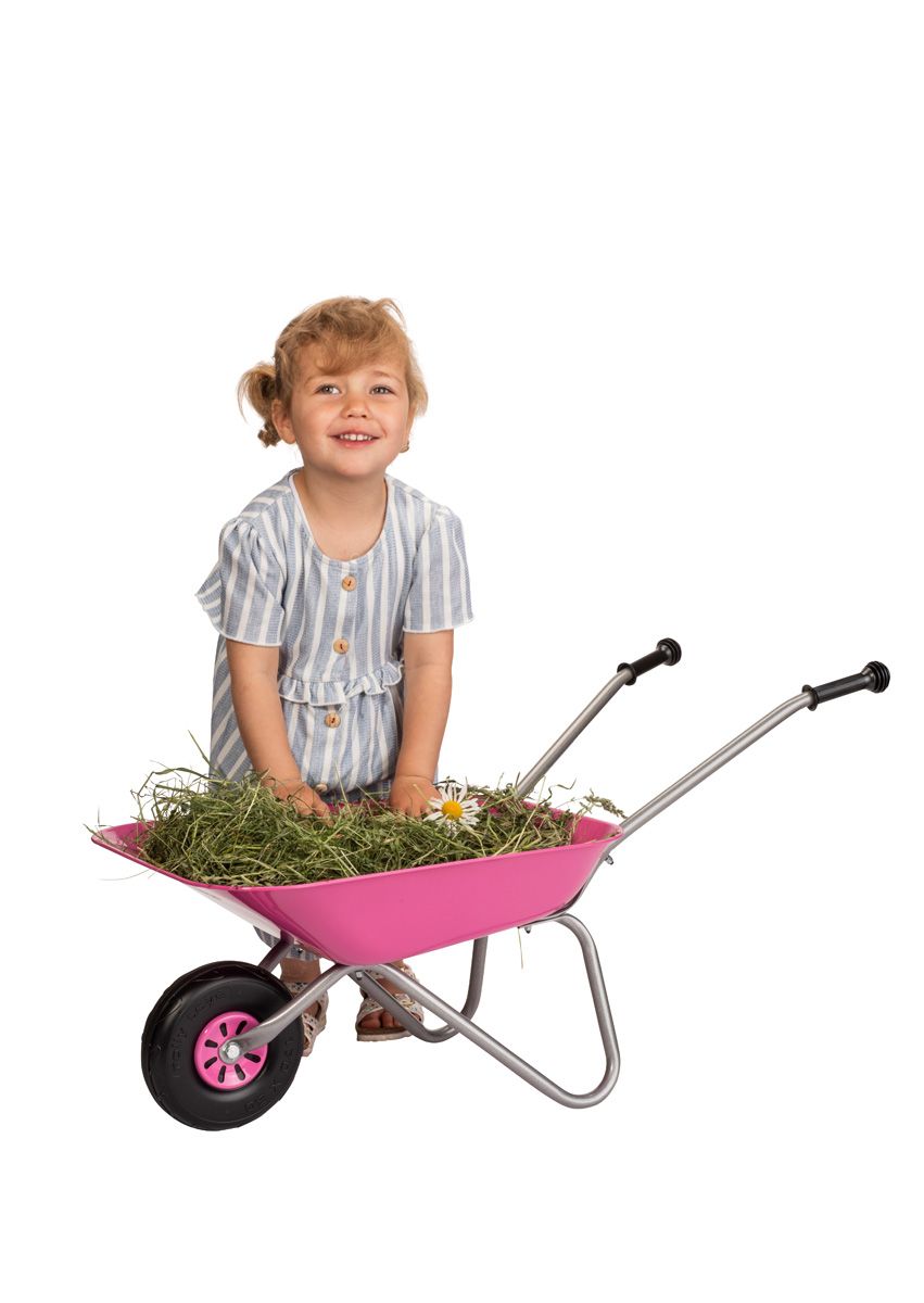 WHEELBARROW METAL PINK