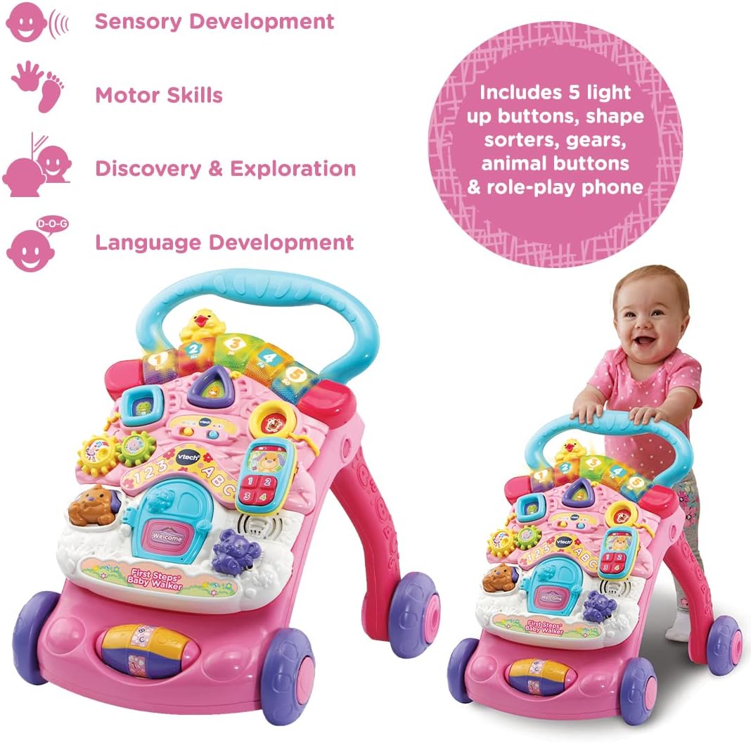 FIRST STEPS WALKER PINK