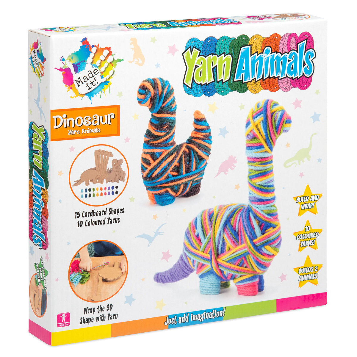 YARN ANIMAL KIT - DINOSAUR