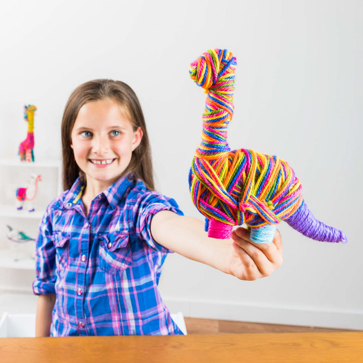 YARN ANIMAL KIT - DINOSAUR
