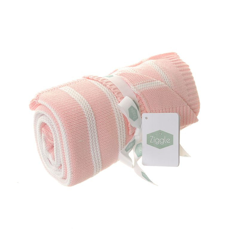 PINK & WHITE STRIPES BLANKET