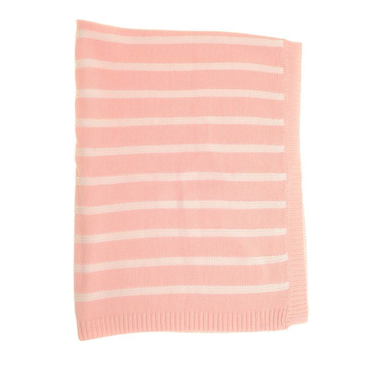 PINK & WHITE STRIPES BLANKET