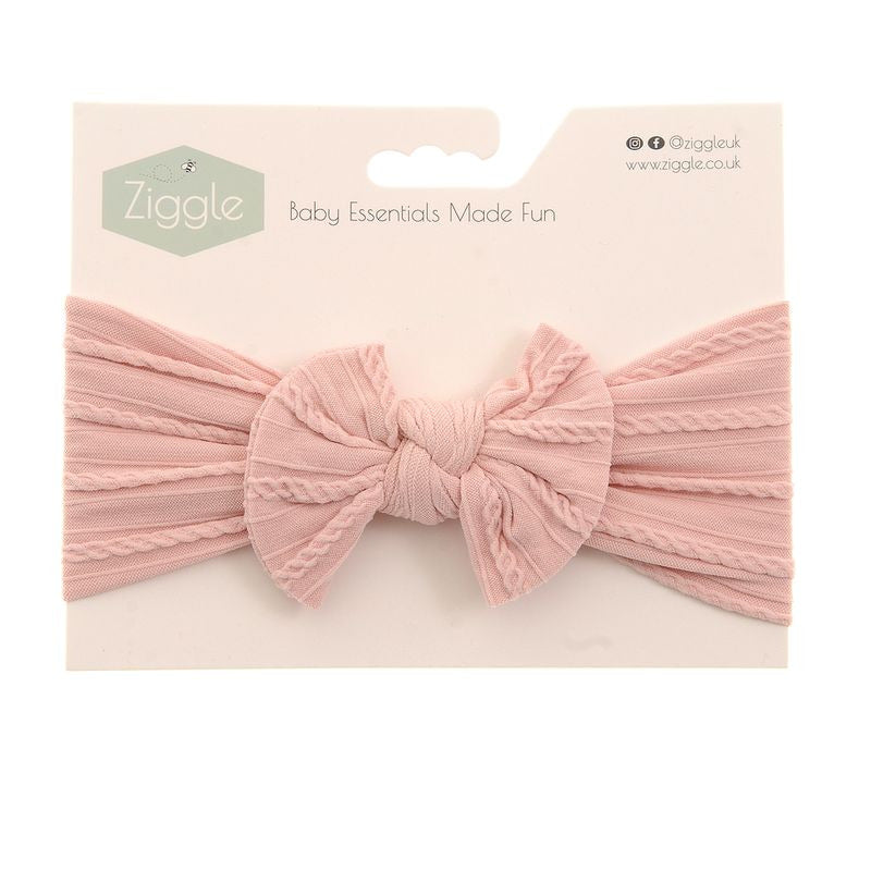 HEADBAND ROSE PINK TOP BOW