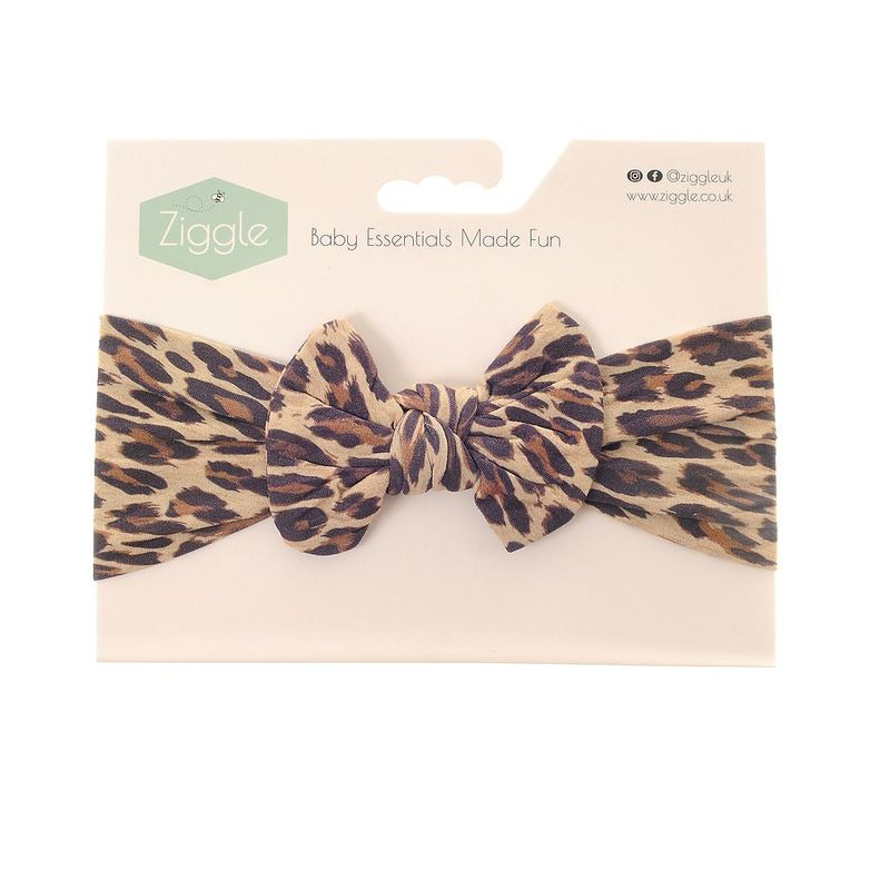 HEADBAND LEOPARD BOW